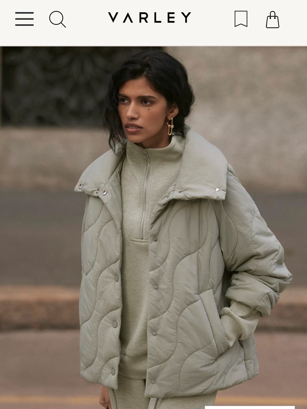 Varley Fabia Quilted Jacket Size XL NWT - Picture 6 of 8